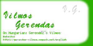 vilmos gerendas business card